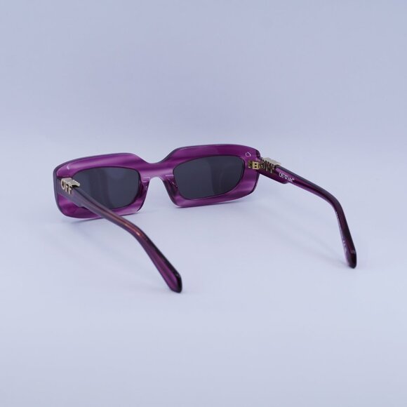 ?️New Off-White OERI13C RENTON 3707 Sunglasses - Striped Purple Frame